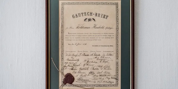 Brevet de compagnon de Woldemar Haubold, 1876
