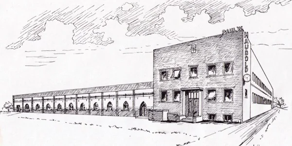 Dessin du bâtiment de l’usine