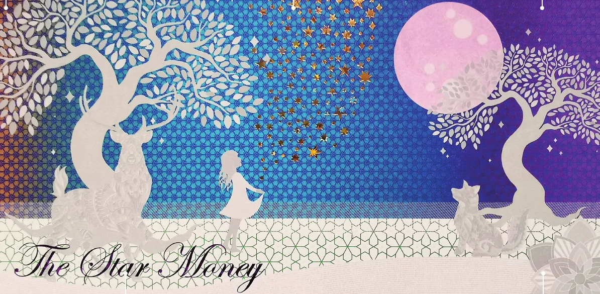 Musterbanknote „The Star Money“ – Tageslicht